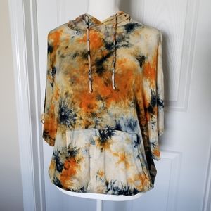 Medium Cropped Tye Dye Hoodie